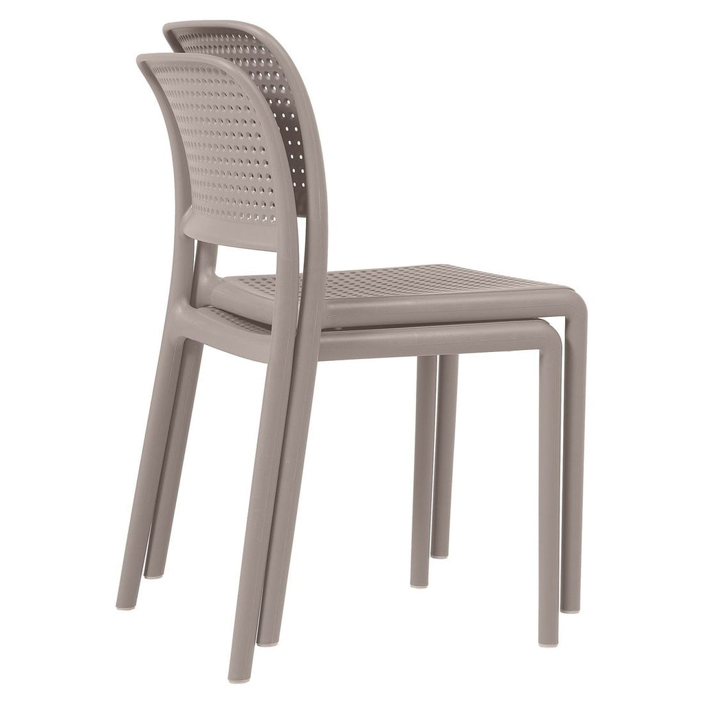 Borddetalj på Bistrosett Bora 2 plasser plast Ø60,5 cm taupe