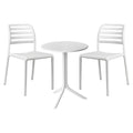 Bistrosett Costa 2 plasser stabelbart plast forfra