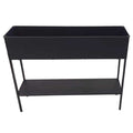 Blomsterkrukke i jern 100x26x80 cm svart - OUTLIV forfra