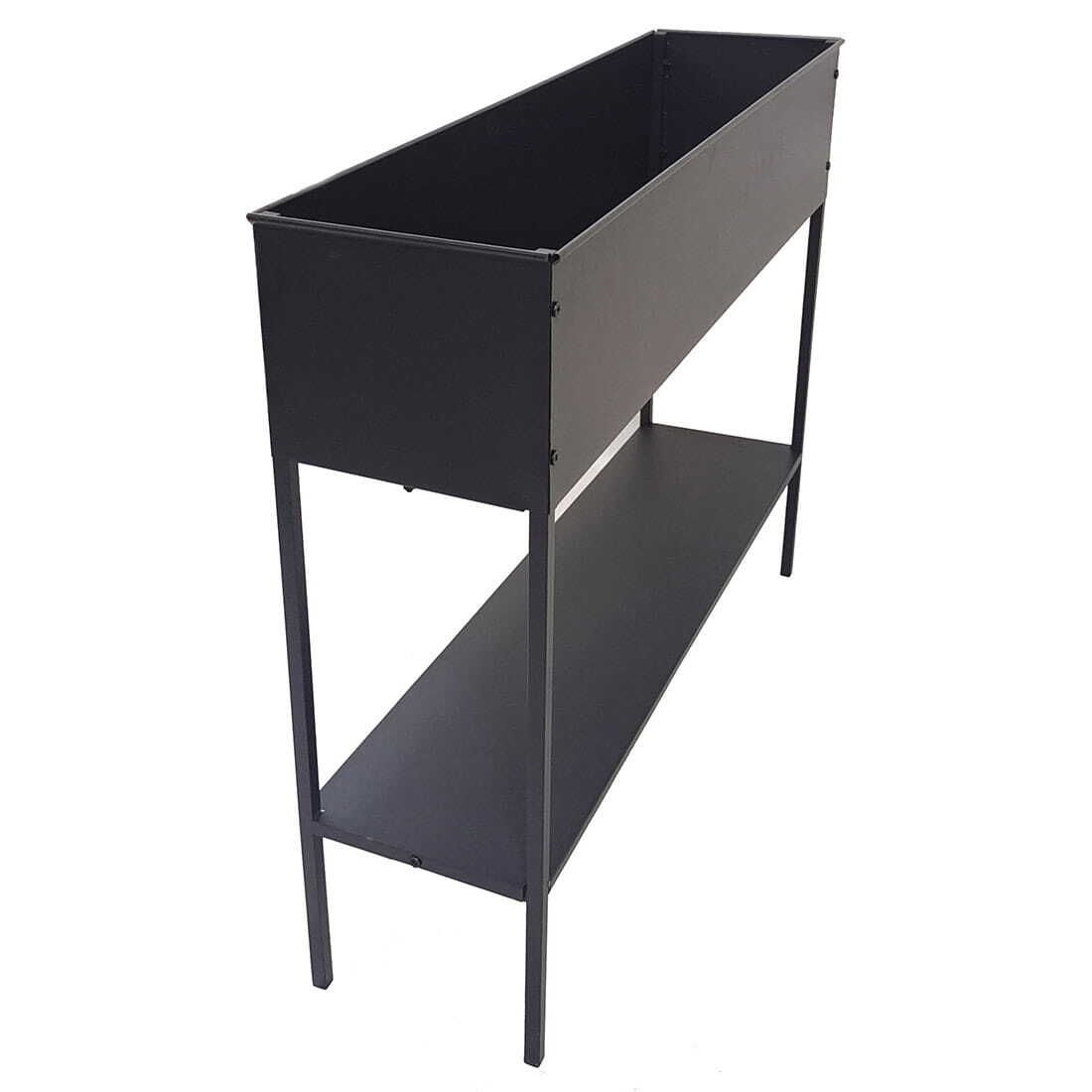 Blomsterkrukke i jern 100x26x80 cm svart - OUTLIV bakside