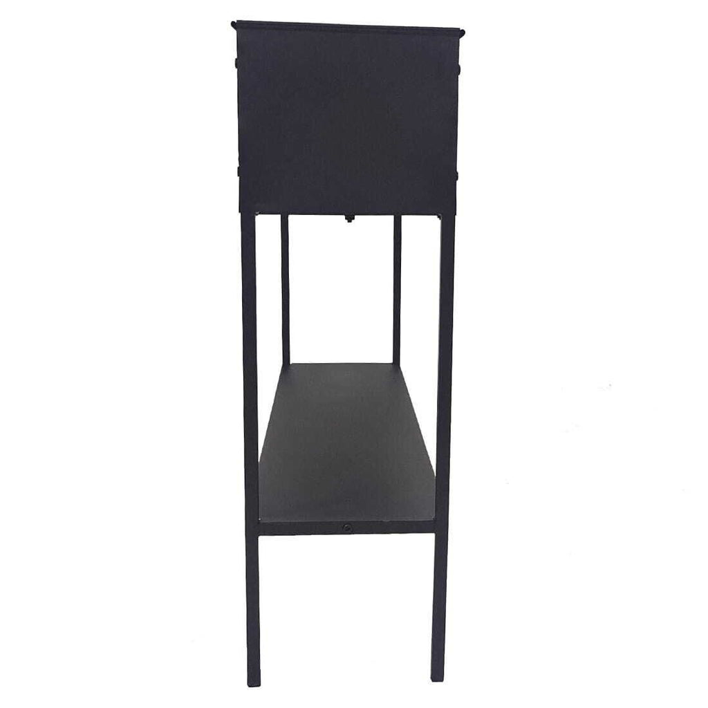 Detalj av Blomsterkrukke i jern 100x26x80 cm svart - OUTLIV metalloverflate