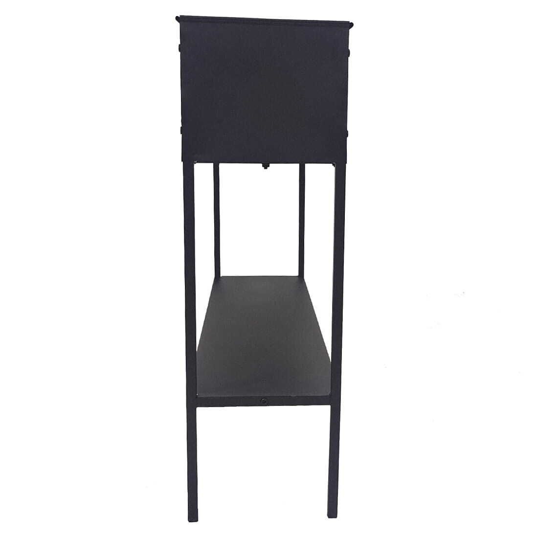 Detalj av Blomsterkrukke i jern 100x26x80 cm svart - OUTLIV metalloverflate
