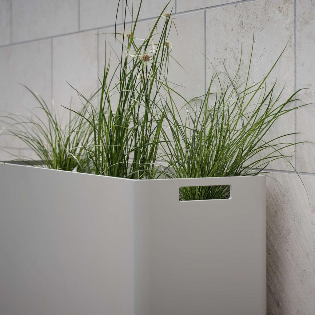 Montert Blomsterkrukke aluminium 80x25x70 cm greige - Stern i hage