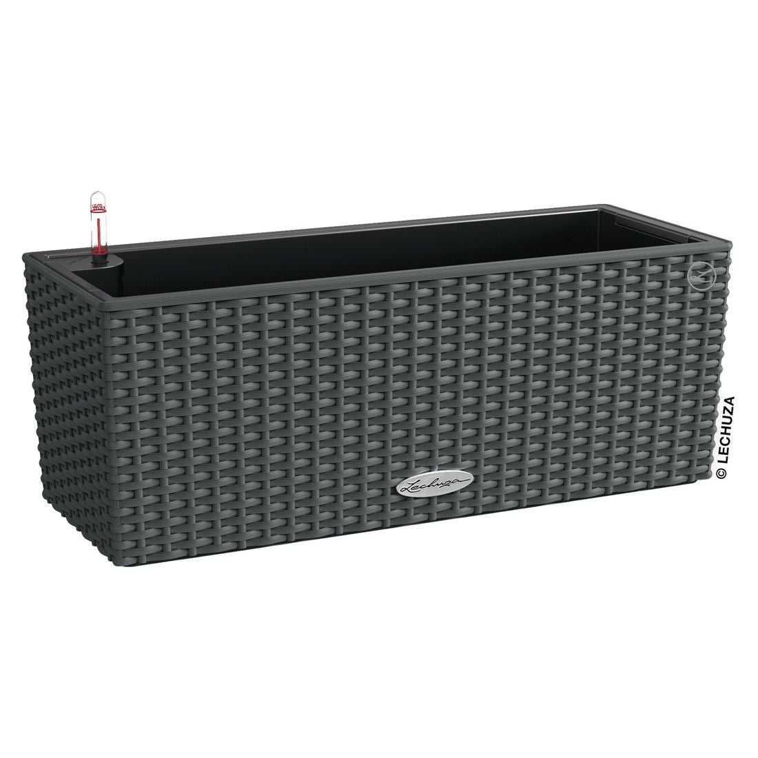 Blomsterkrukke Balconera 50 granitt plast bakside
