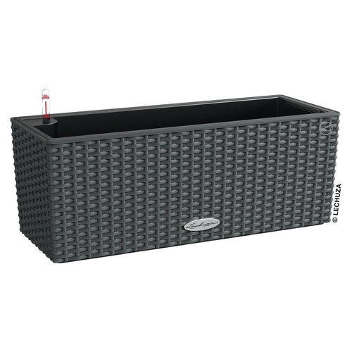 Blomsterkrukke Balconera 50 granitt plast bakside