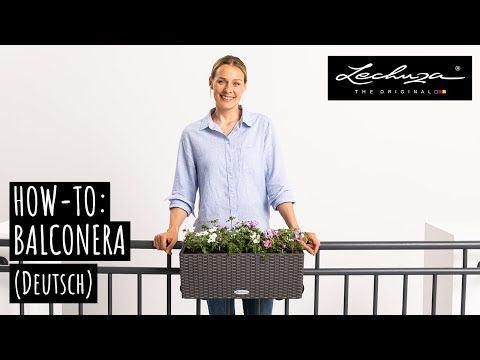 Blomsterkrukke Balconera 50 granitt plast forfra