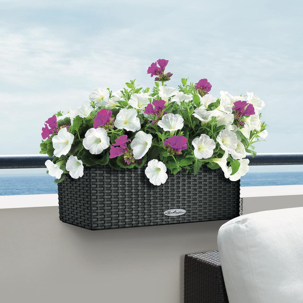 Oversikt av Blomsterkrukke Balconera 50 granitt plast