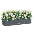 Blomsterkrukke Balconera 80 granitt plast forfra