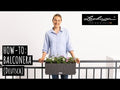 Blomsterkrukke Balconera 80 hvit plast 79 cm forfra