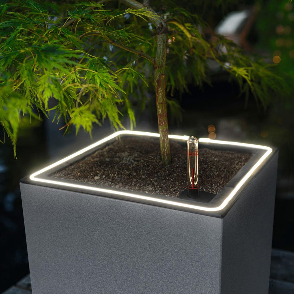 Nærbilde av LED-belysning i Blomsterkrukke Canto Stone 30 LED plast