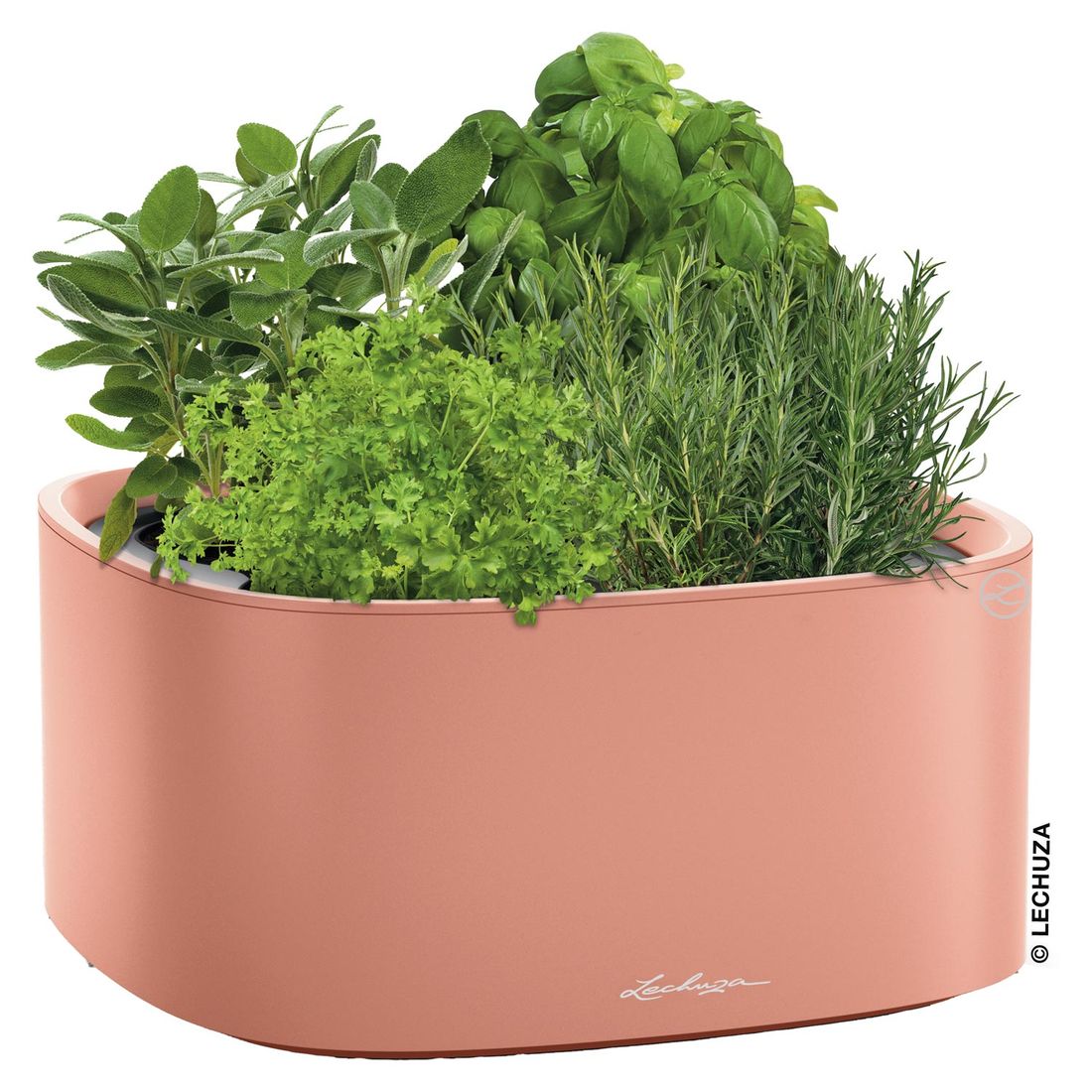 Detalj av Blomsterkrukke Pila Stick-System 35x35 cm plast