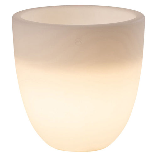 Blomsterkrukke Pro Curvy S med LED hvit bakside