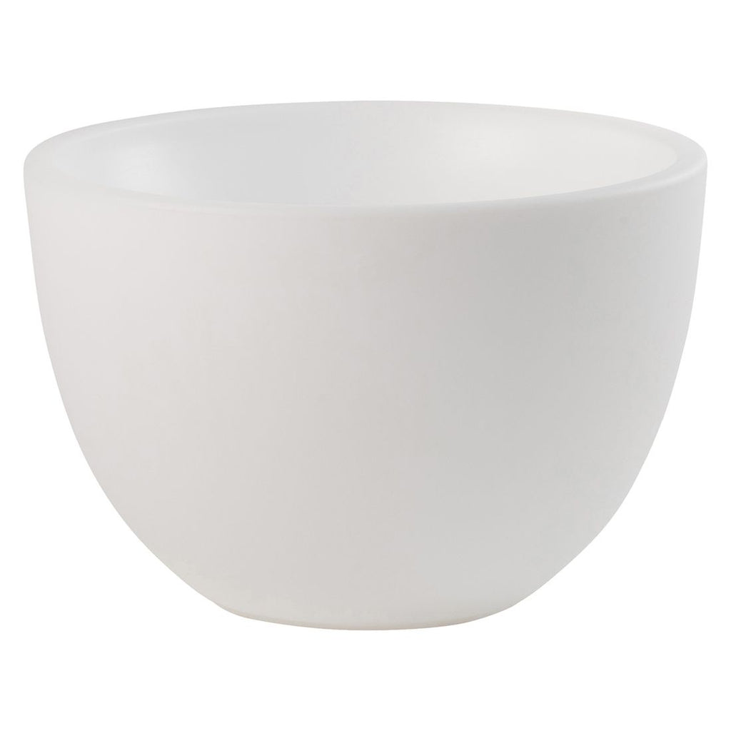 Blomsterkrukke Pro Curvy XM med LED hvit forfra