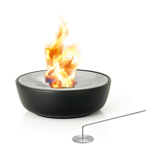 Bordild Fuoco stor rustfritt stål/keramikk Ø32 cm fra Blomus for utebruk