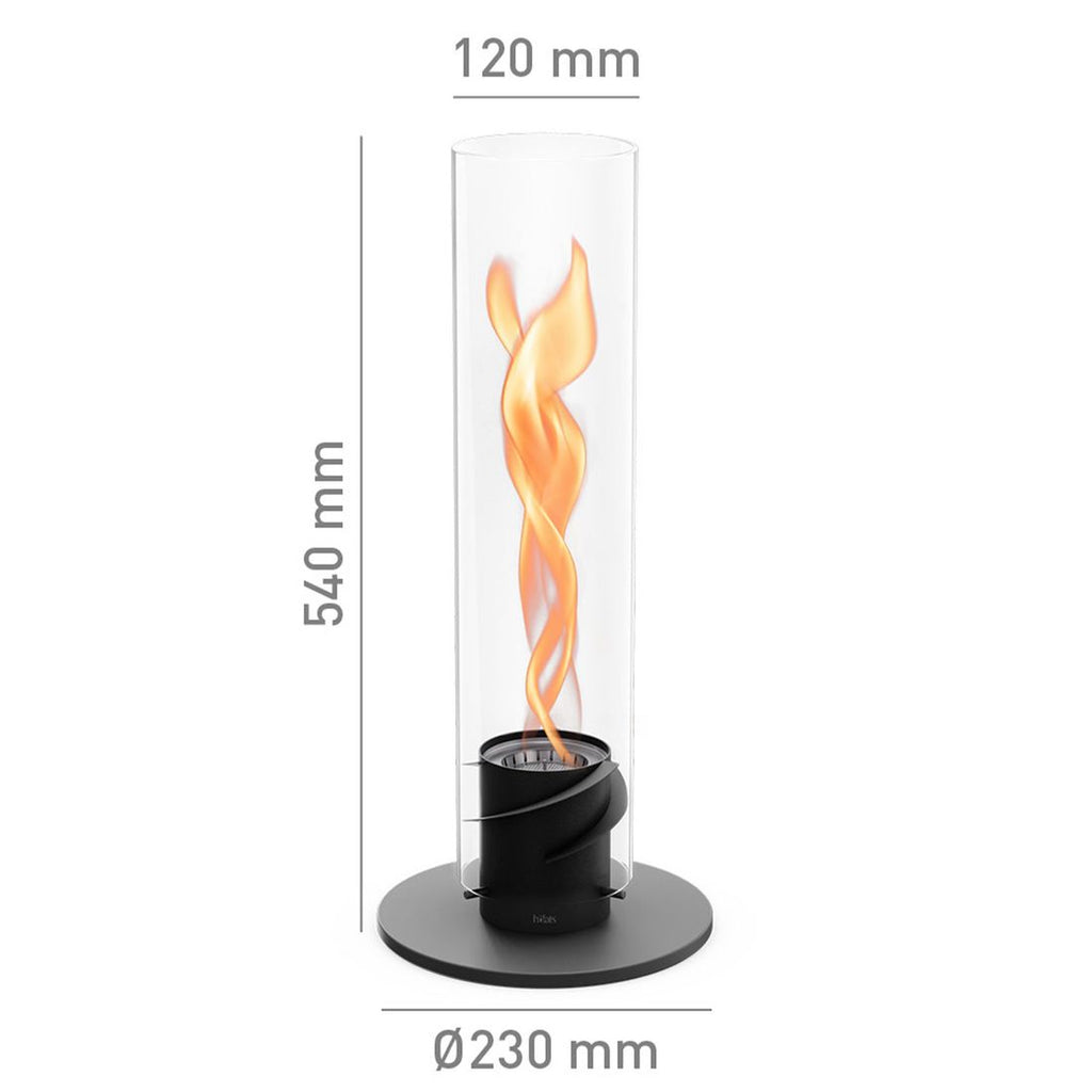 Bordild Spin 1200 med flammevirvel i dagslys