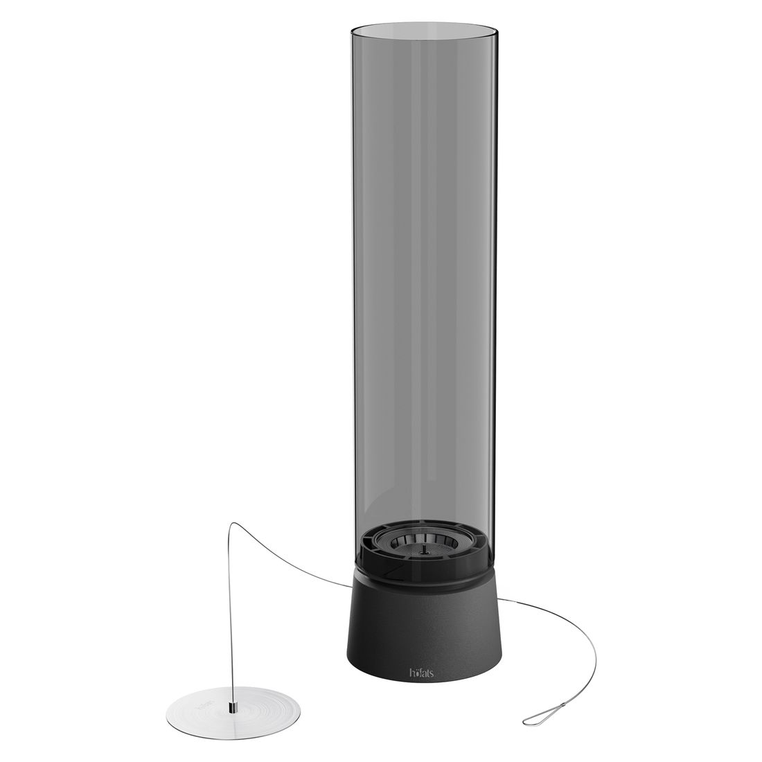 Bordild SPIN Air 900 aluminium Ø10,6x40,5 cm svart nærbilde
