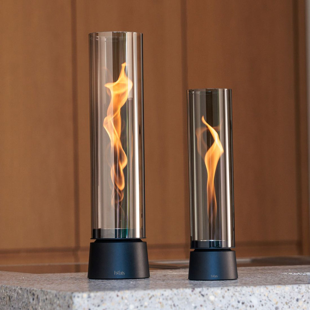 Bordild SPIN Air 900 aluminium Ø10,6x40,5 cm svart flamme