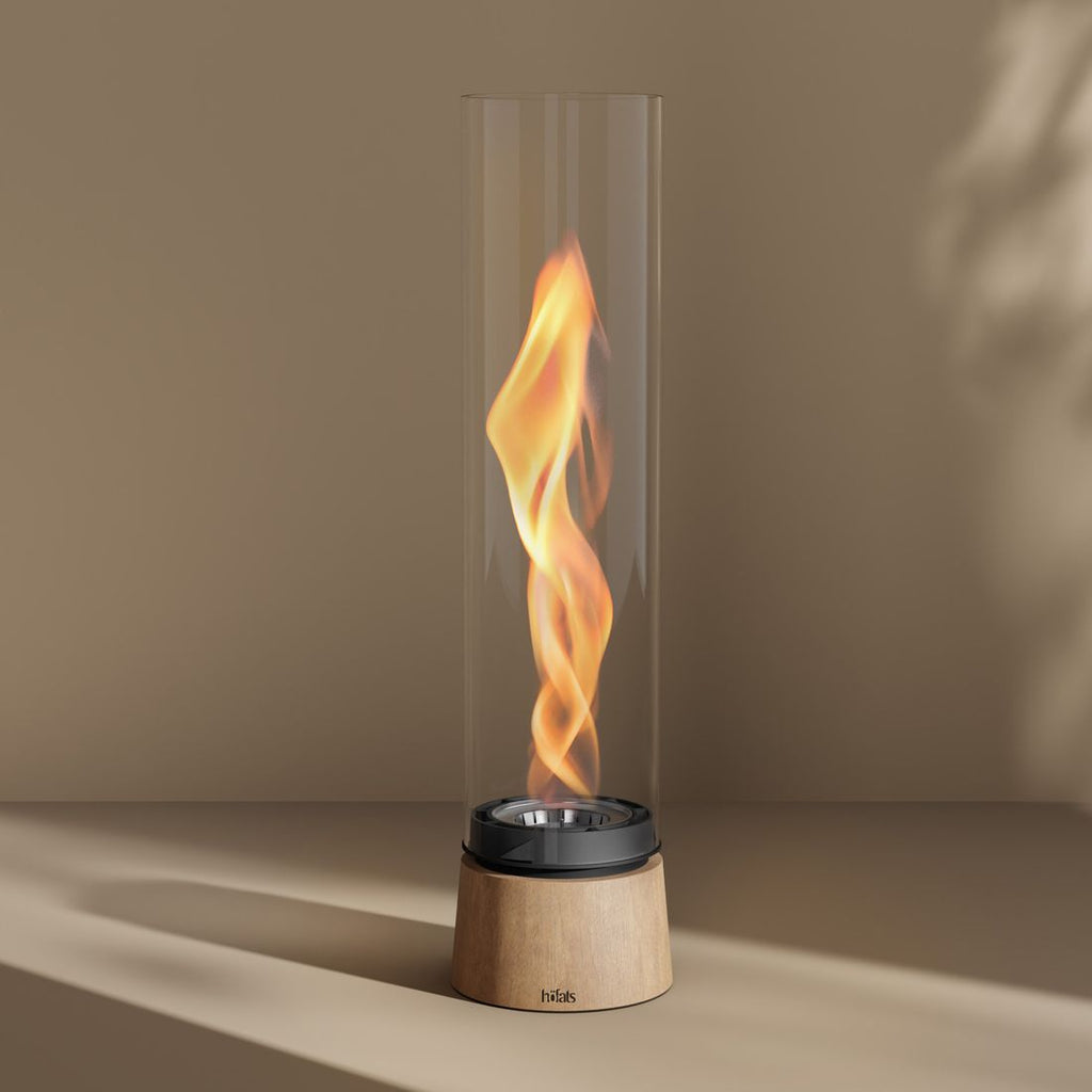 Bordild ute SPIN Air 1200 eik detalj av flammekilde