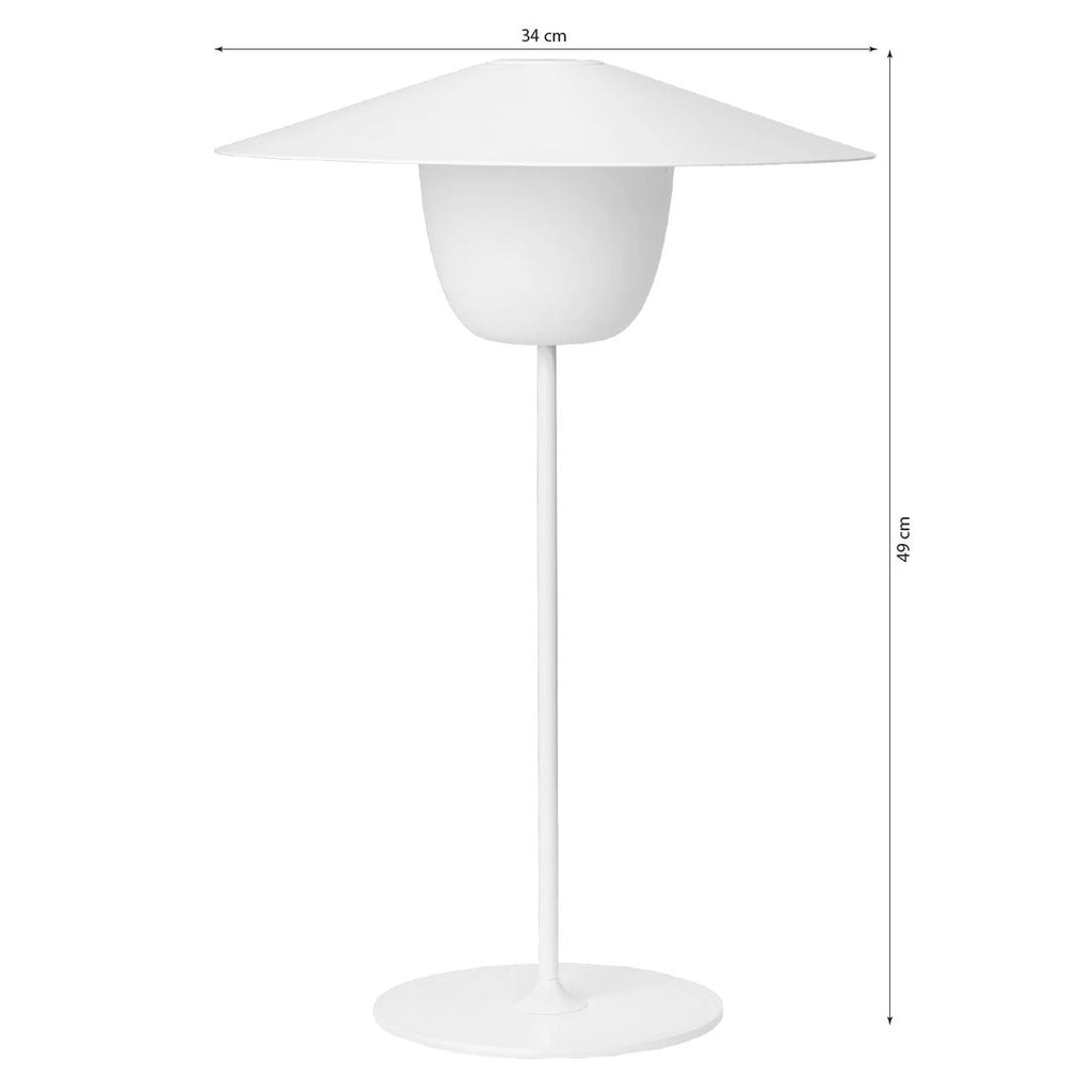 Bordlampe ute Ani Lamp large LED aluminium Ø34 cm detalj av lampe