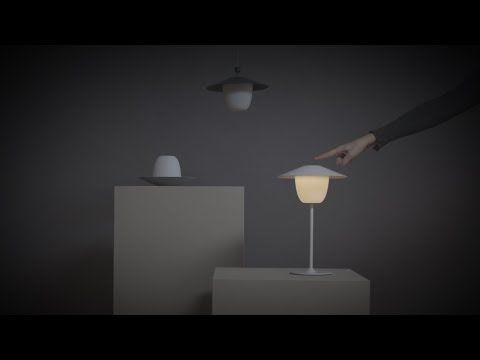 Bordlampe ute Ani Lamp LED aluminium Ø22 cm forfra