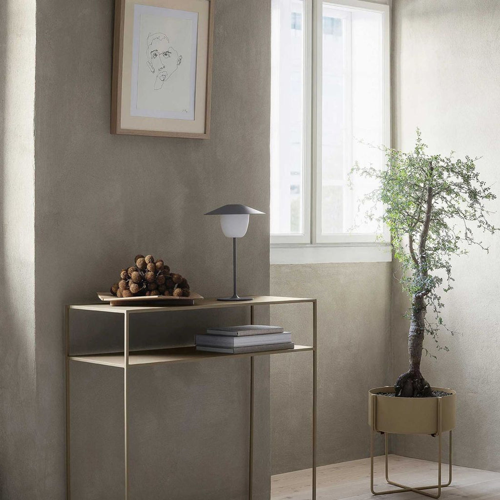 Bordlampe ute Ani Lamp LED aluminium Ø22 cm detalj av lampefot