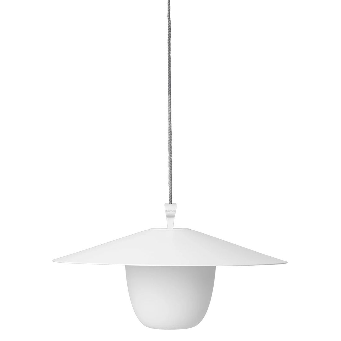 Montert bordlampe ute Ani Large LED aluminium Ø34 cm på terrasse