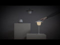 Bordlampe ute Ani LED aluminium Ø22 cm bark forfra