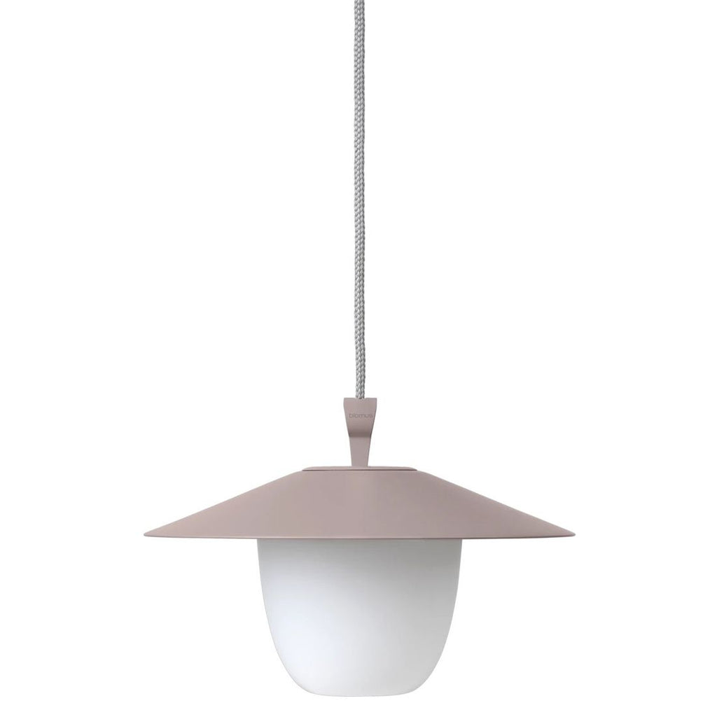 Bordlampe ute Ani LED aluminium Ø22 cm bark på terrasse