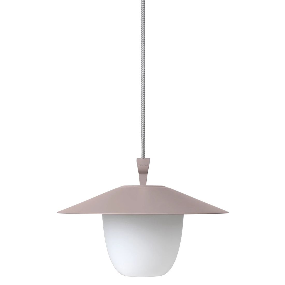Bordlampe ute Ani LED aluminium Ø22 cm bark på terrasse