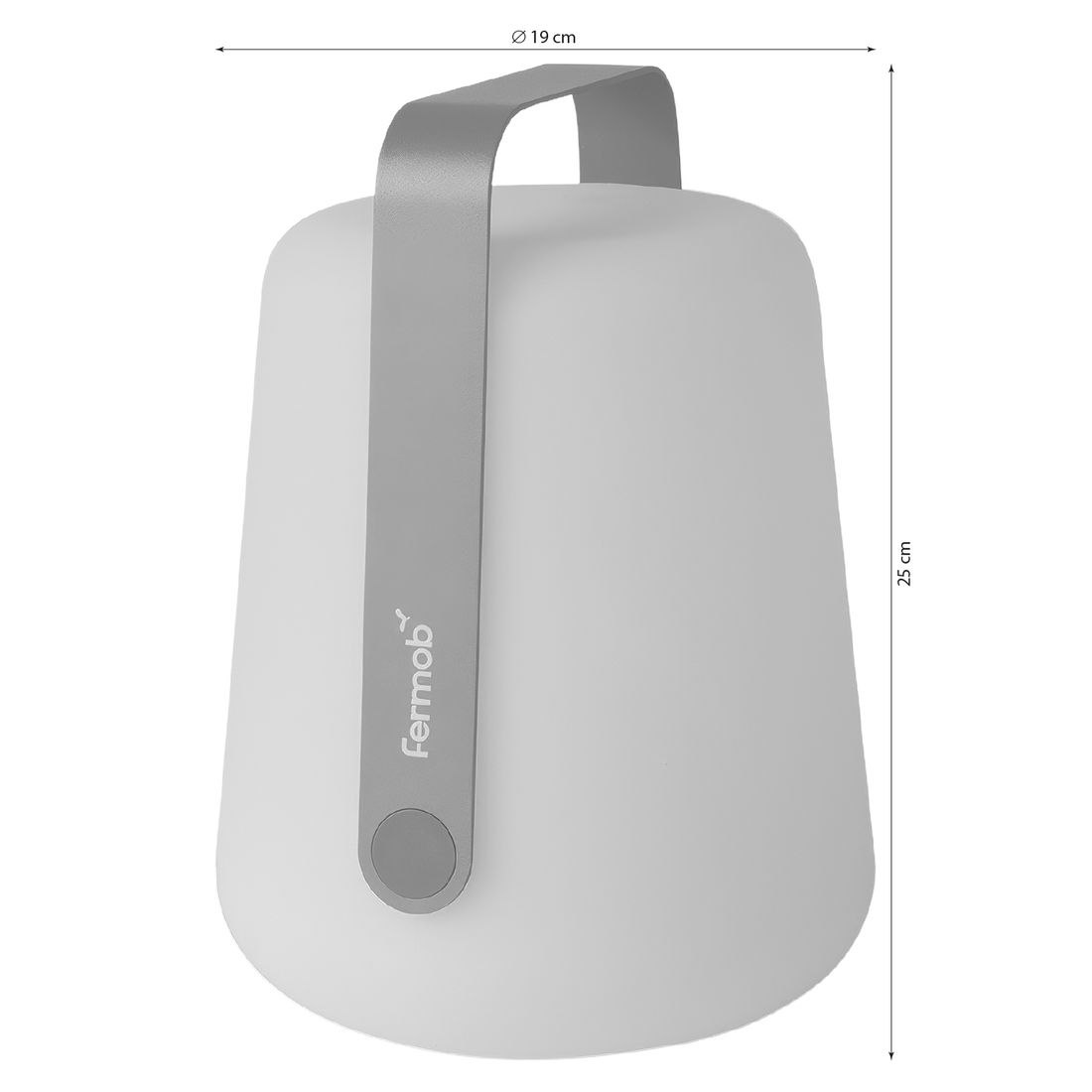 Detalj av Bordlampe ute Balad 2 25 cm dimmbar aluminium