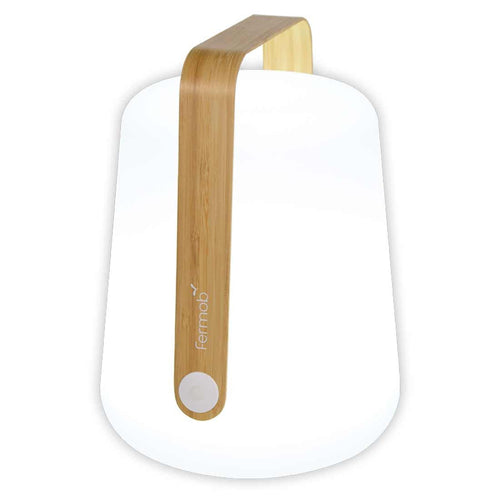 Bordlampe ute Balad 25 cm bambus, dimmbar forfra