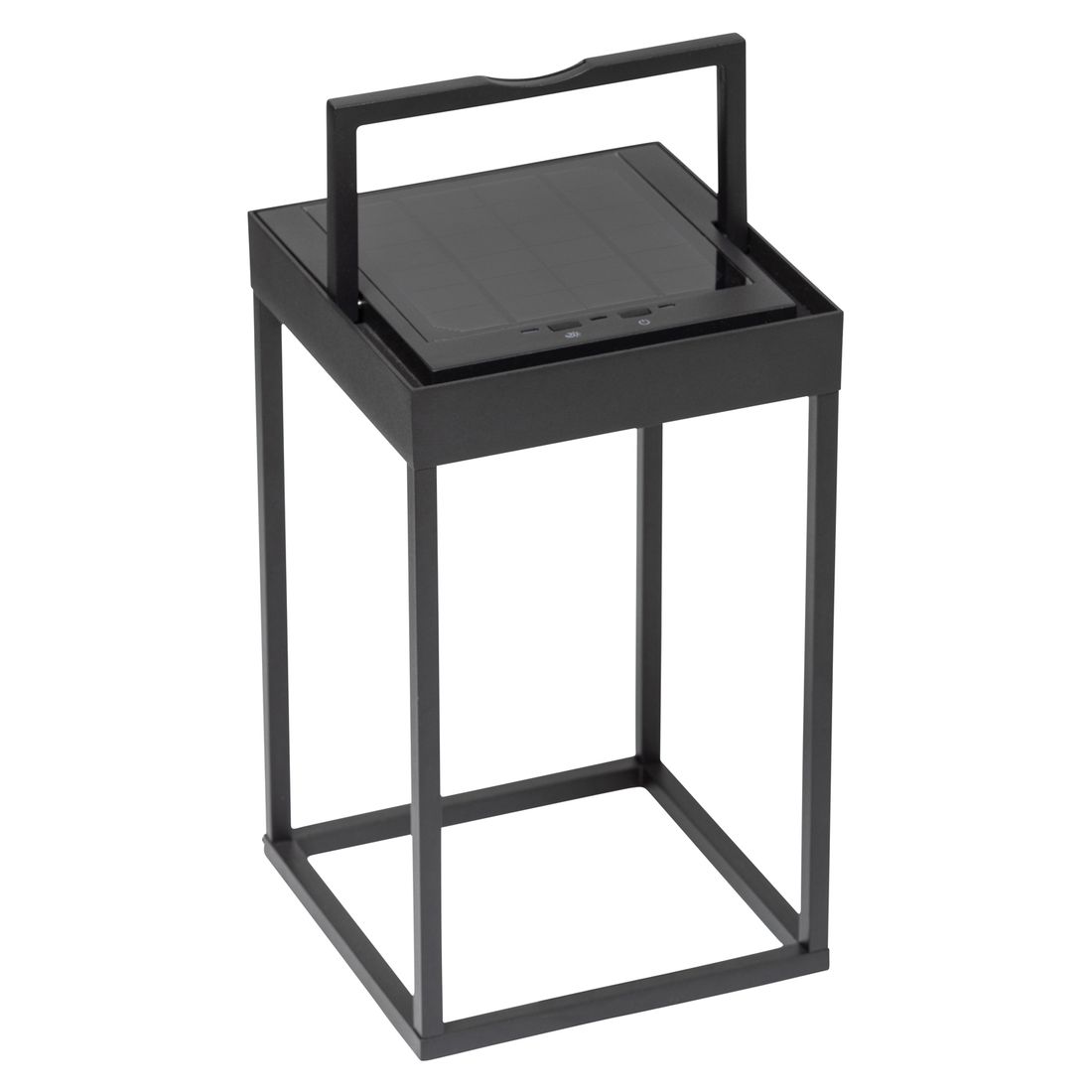 bordlampe ute kettlight squared aluminium svart forfra