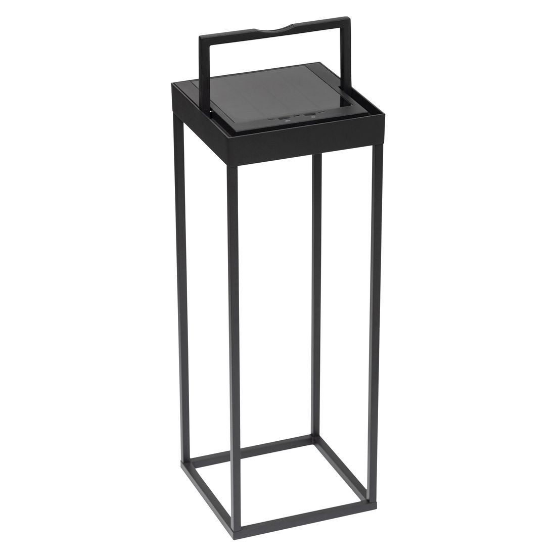 Bordlampe ute Kettlight Squared aluminium svart forside