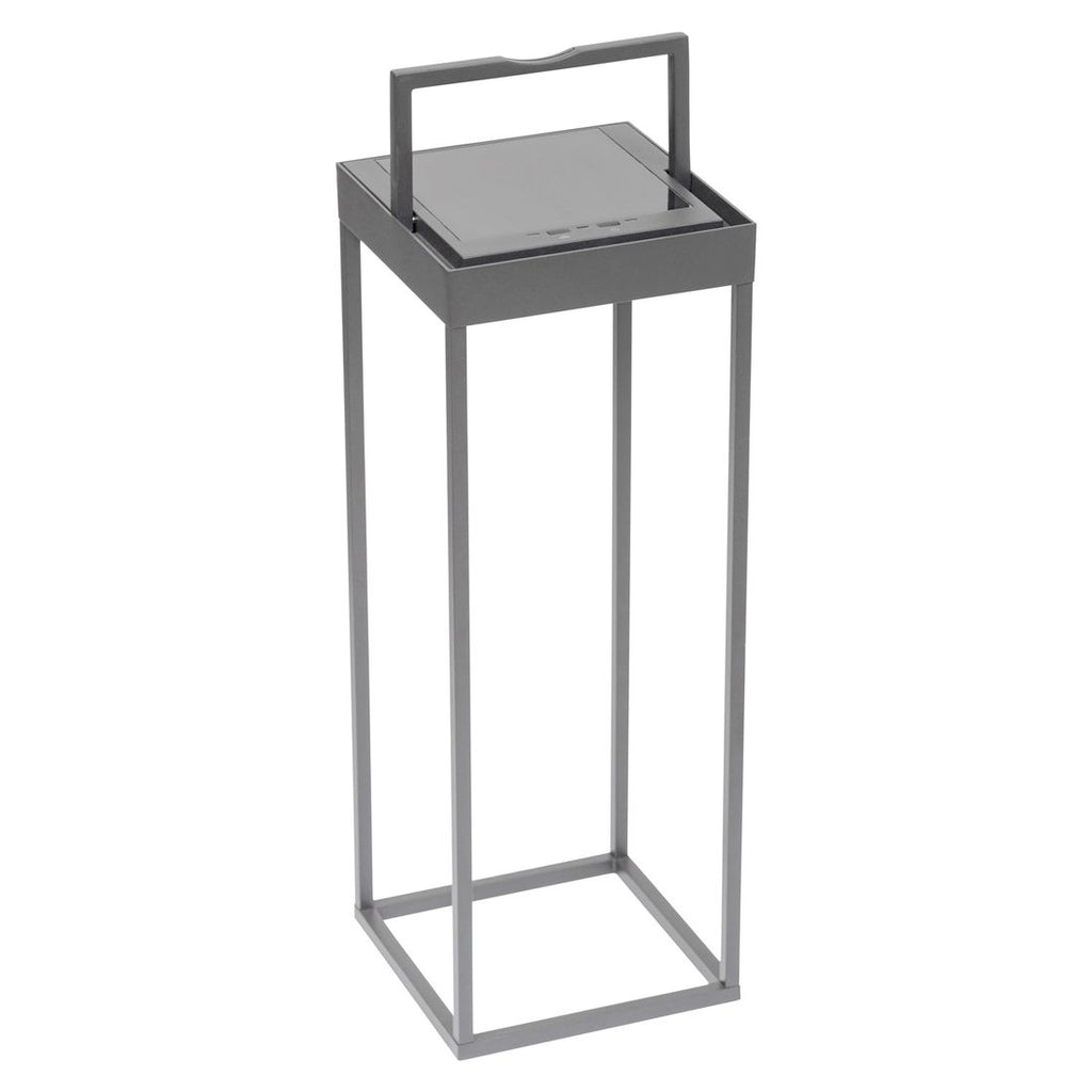 Bordlampe ute Kettlight Squared aluminium grå forside