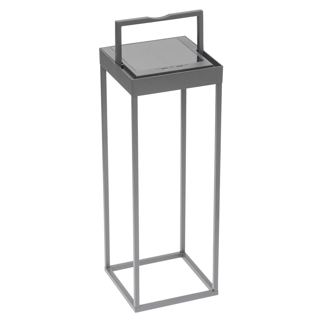 Bordlampe ute Kettlight Squared aluminium grå forside