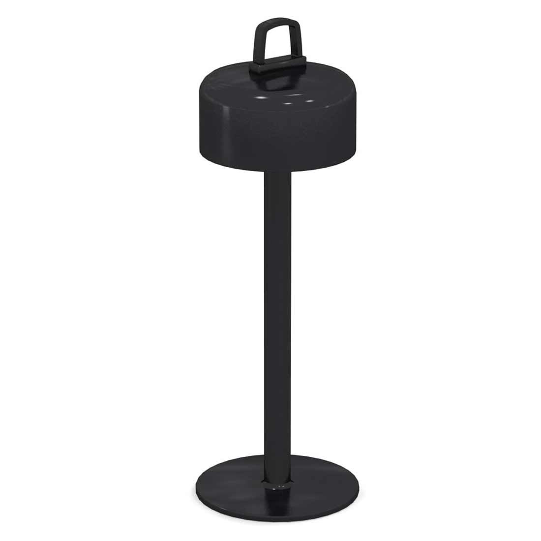Bordlampe ute Luciole LED svart 30 cm på terrasse