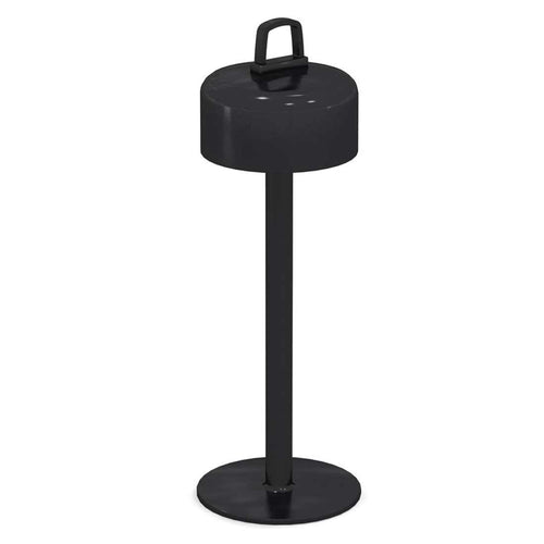 Bordlampe ute Luciole LED svart 30 cm på terrasse