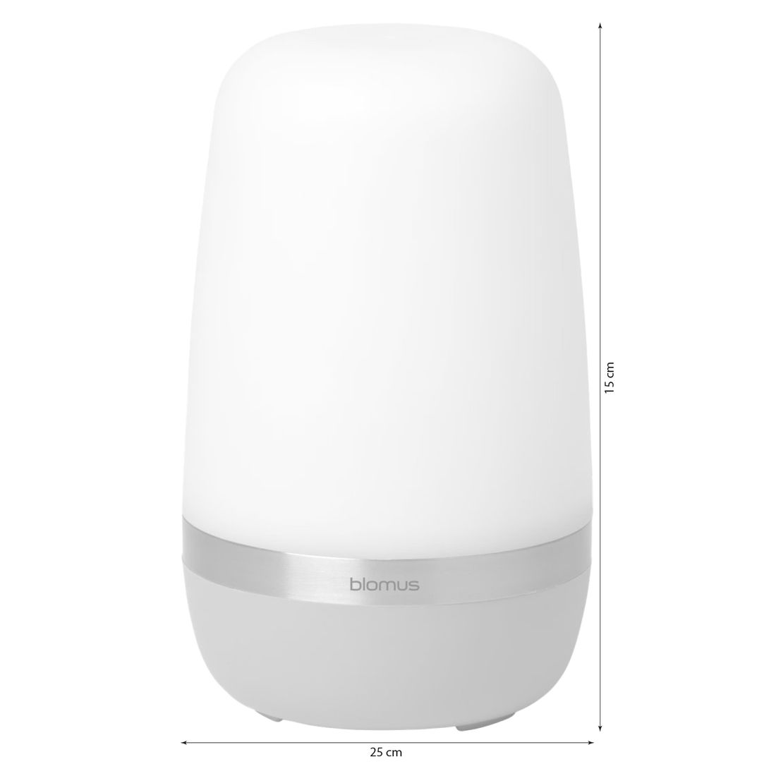 Detalj av bordlampe ute Spirit large aluminium Ø15 cm grå