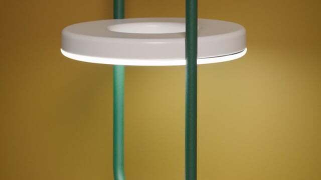 Bordlampe ute Ulli 29,5 cm, dimmbar aluminium forfra