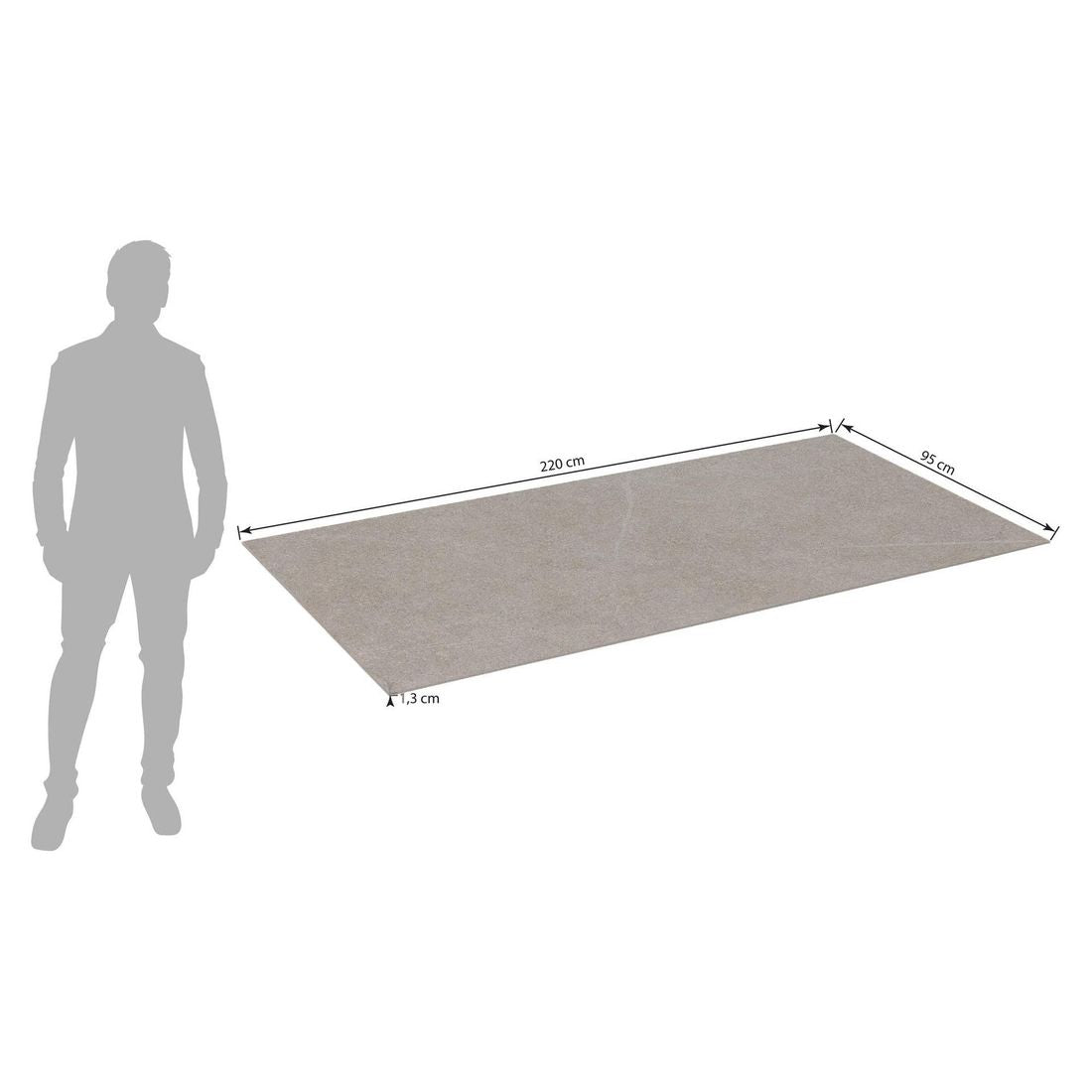 Bordplate Dekton 220x95 cm Adia Pietra detalj