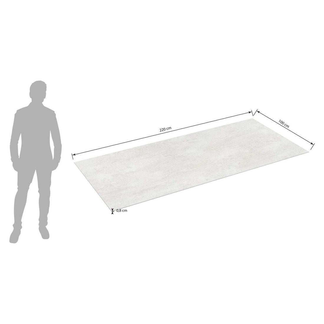 Bordplate Dekton keramikk 220x100 cm Keon - OUTLIV bakside