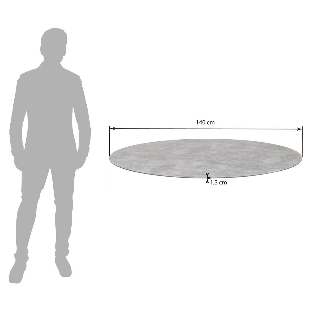 Detaljbilde av Bordplate HPL Ø140 cm antrasitt Kettler