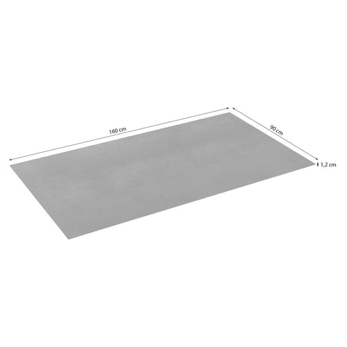 Bordplate HPL 160x90 cm skråkant sement mørk bakside