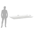 Bordplate HPL 180x95 cm lys grå stein - Kettler bakside