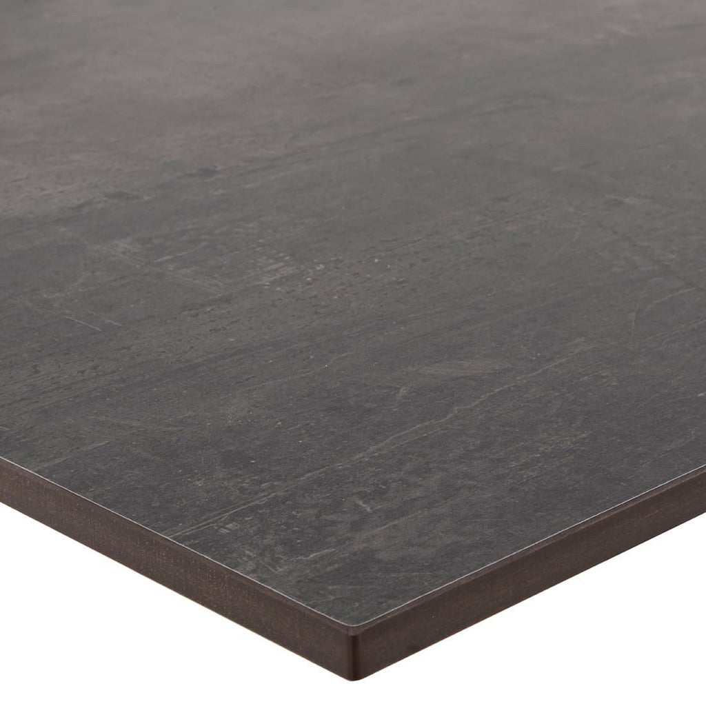 Detalj av Bordplate HPL 90x90 cm mørk sement - OUTLIV.