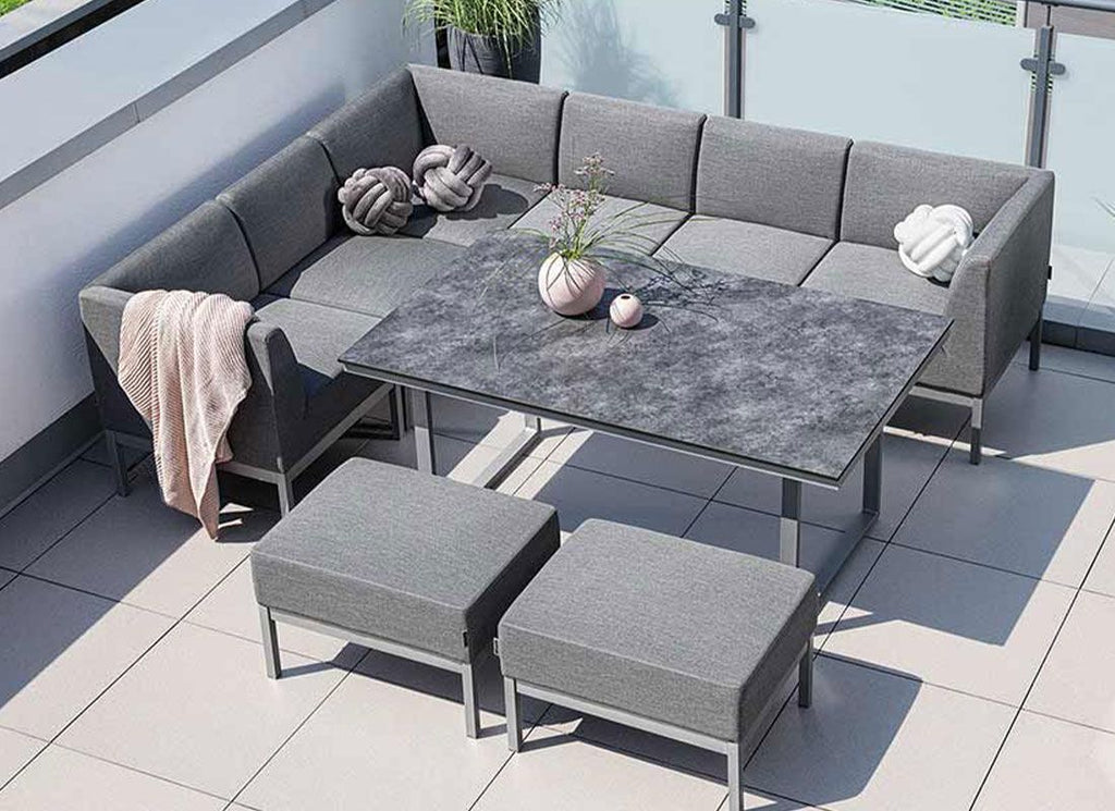 Bordplate HPL antrasitt 160x95 cm - Kettler nærbilde av kant
