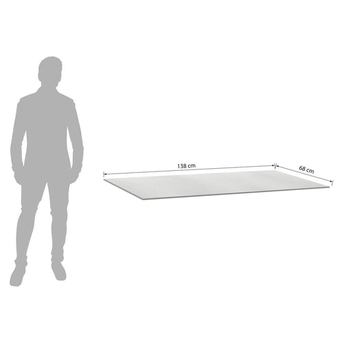 Bordplate HPL lys grå 138x68 cm - Kettler bakside