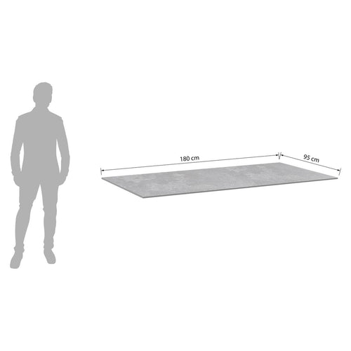 Bordplate HPL skifer krystall 180x95 cm - Kettler bakside