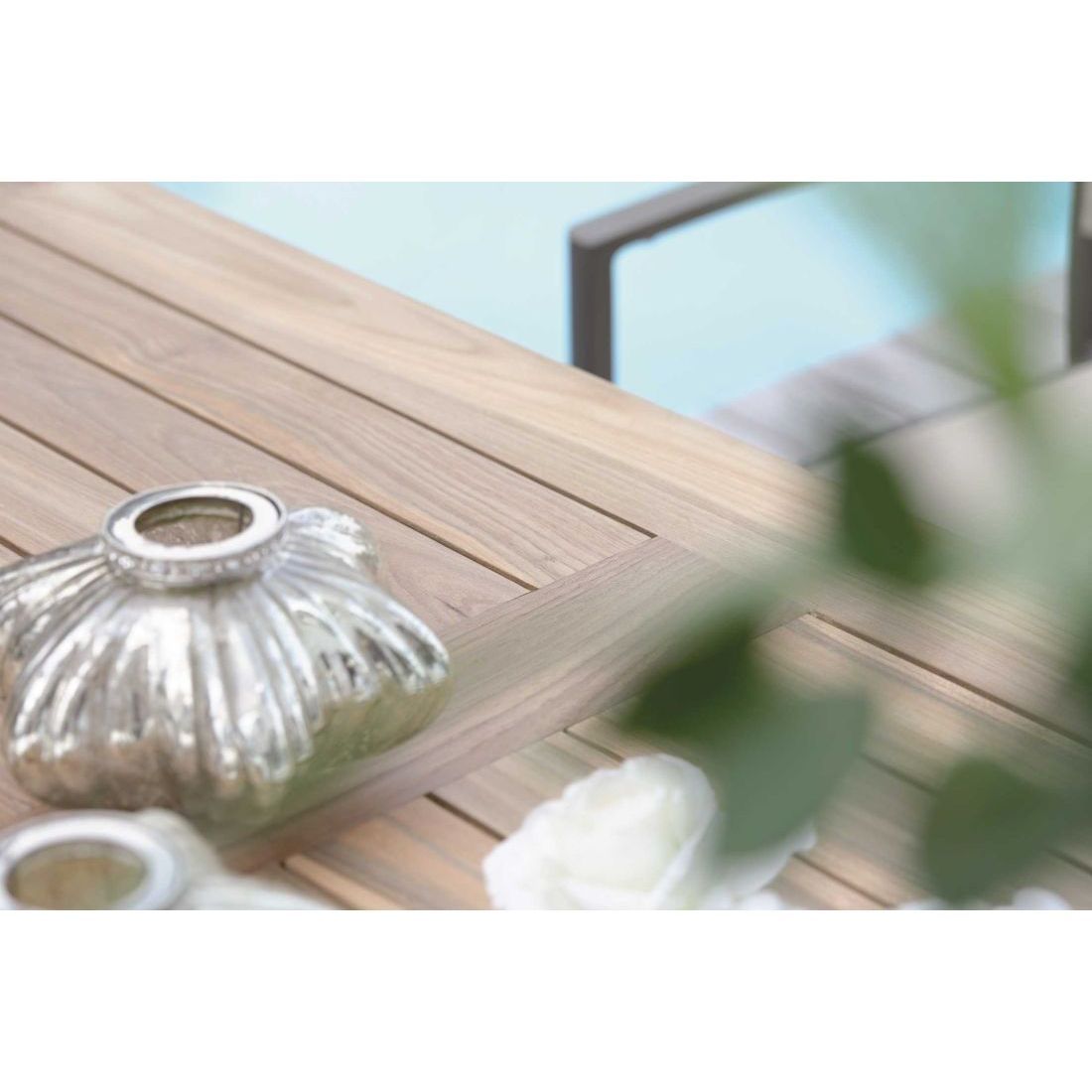 Bordplate Old Teak resirkulert 130x80 cm - Stern med naturlige bruksmerker