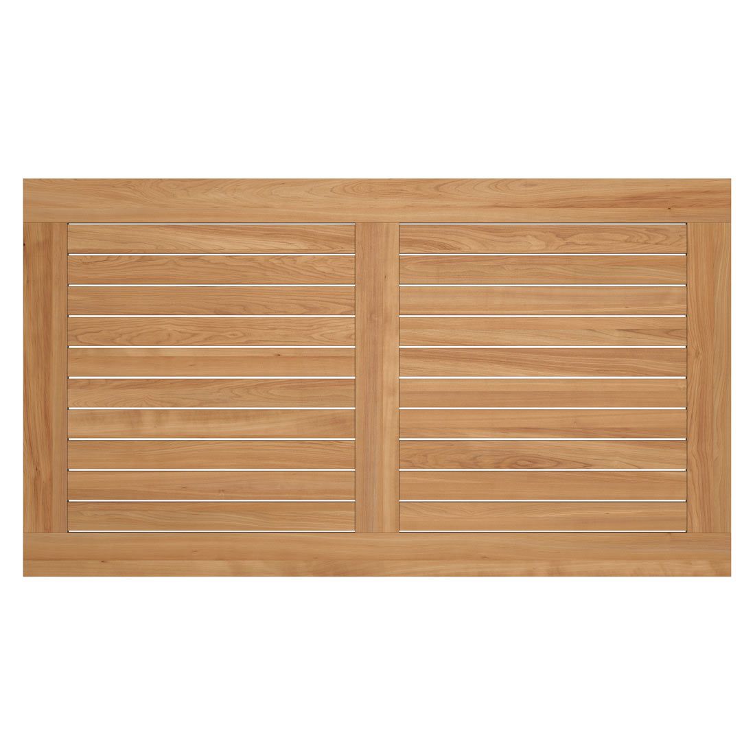 Montert Bordplate teak 160x90 cm natur - OUTLIV på terrasse